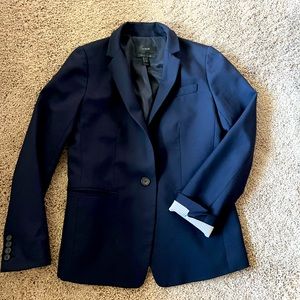 J Crew Super 120s Navy Blue Blazer, Size 4